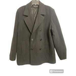 M. Julian Wool Blend Coat Size‎ XL Button Up Black